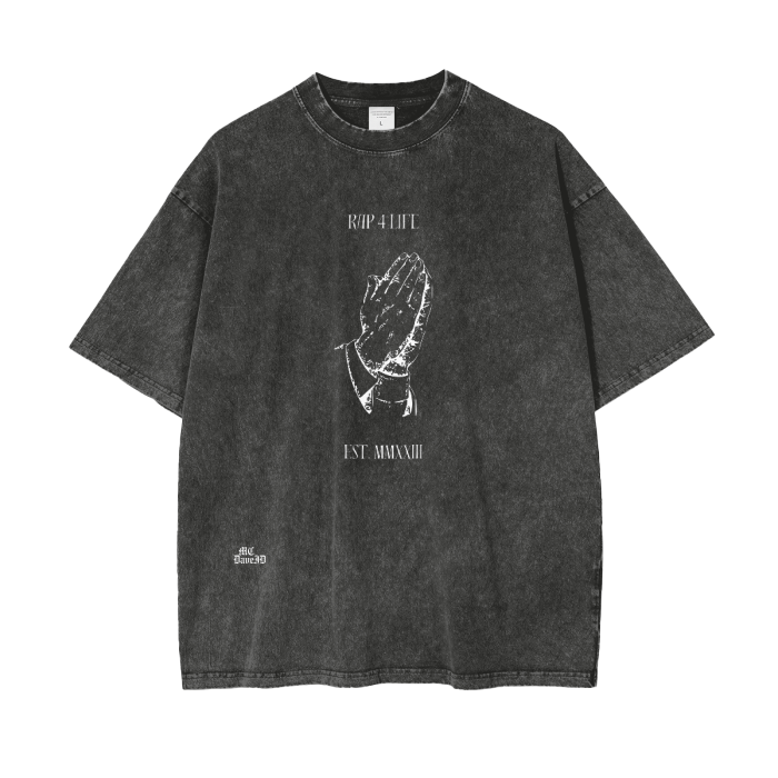 streetwear,mc daveid,daveid clothing,acid wash oversized t shirt,streetwear clothing,hip hop clothes,rap acid wash oversized t-shirt,prayer t-shirt,prayer oversized acid wash t-shirt,rap 4 life t shirt,rap 4 life acid wash oversized t-shirt,rap 4 life