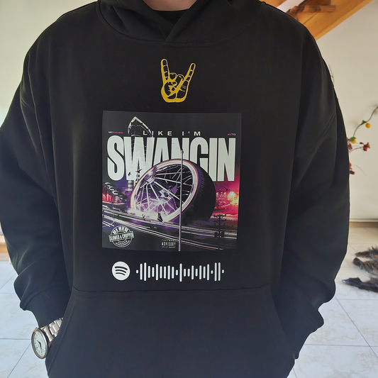 "Like I'm Swangin' Slowed And Chopped" Oversized Hoodie